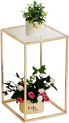Productafbeelding van Metalen zuilstandaarden, set van 4 – 40 cm. Geometrische vaasstandaarden voor bruiloften en evenementen