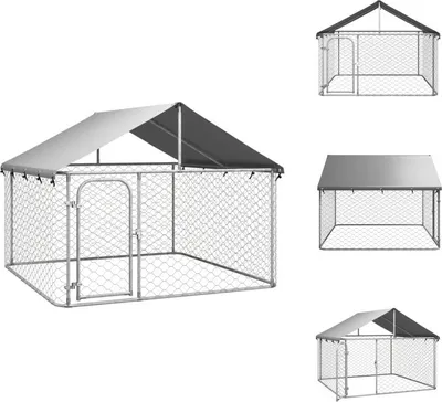Obrázok produktu pre vidaXL Vonkajšia búda pre psov so strechou 200x200x150 cm - Búdy a výbehy pre psov