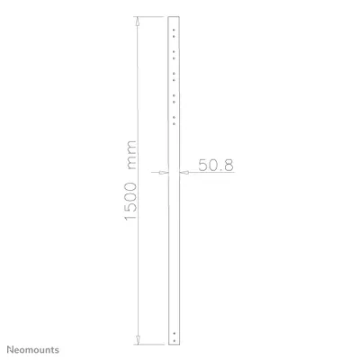 Produktbild von Dieses NewStar Flachbildschirm Halterungsrohr, Modell FPMA-CP150BLACK, erlaubt Ihnen den Abstand vom Flachbildschirm bis an der Decke um 204 Zentimetern zu vergrößern. - max. 50 kg Traglast - Schwarz