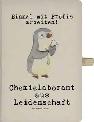 Produktbild von Mr. & Mrs. Panda Tagebuch Chemielaborant Leidenschaft - Transparent - Geschenk, Studium, Journal, Adressbuch, Spruch, notizbuch, Beruf, Kladde, A5, Labor