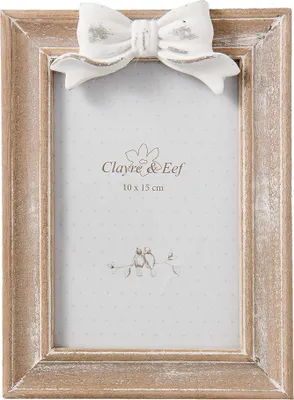 Image de Clayre & Eef Cadre photo 10x15 cm brun bois