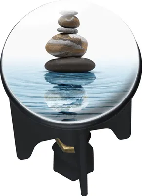 Produktbild von WENKO Wasch Becken Stöpsel PLUGGY® MEDITATION Abfluss Stopfen Bad Gäste WC