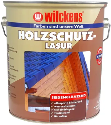Produktbild von Wilckens Holzschutzlasur Nussbaum seidenglänzend 5l 16789100090