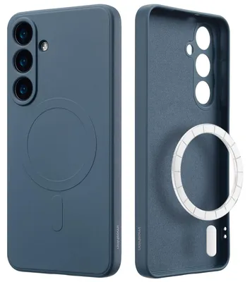 Imagen del producto de Funda de Colores con MagSafe para Samsung Galaxy S25 Plus - Azul oscuro