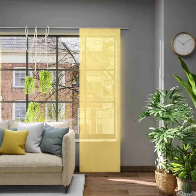 Produktbild von Schiebevorhang Flächenvorhang Libre Eco aus recyceltem Polyester einfarbig hellgrün 245x60cm