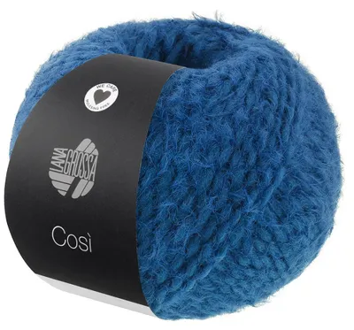 Produktbild von Lana Grossa COSÌ 50 g Flauschiges Merino-Dochtgarn mit Effektstruktur Farbe 005 - Dunkelblau