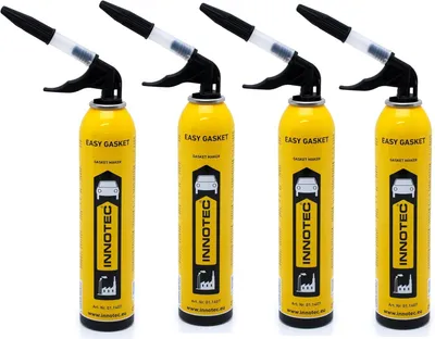 Immagine prodotto di 4 pezzi Innotec sigillante per motori Easy Gasket - sigillante, sigillante per testata cilindri, sigillante per coppa dell'olio, sigillante liquido nero per alte temperature