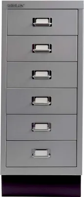 Produktbild von BISLEY MultiDrawer™ L296S Schubladenschrank silber 6 Schubladen 27,8 x 38,0 x 67,0 cm