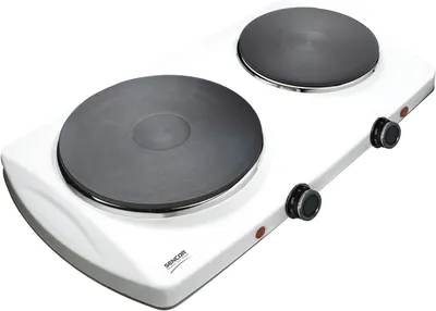 Obrázek produktu pro SENCOR SCP 2253WH-EUE4 Elektrický vařič, dvě plotny s průměrem 18 a 15 cm, plynule regulovatelný termostat, dvě světelné kontrolky, ochrana proti přehřátí, 2 500 W