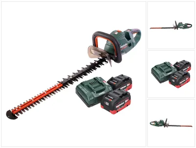 Image de Metabo HS 18 LTX BL 65 Taille-haie sans fil 18 V 60 cm brushless + 2x Batteries 8,0 Ah + Chargeur