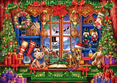 Image de Bluebird Puzzle Jeu de Legs de Noël Ye Old Christmas Shoppe - 2000 pièces jours fériés