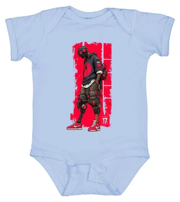 Image de Cyberpunk, Mecha, Cyborg, Vêtements techniques, Mode urbaine, Japon, Années 2000, Science-fiction, Body (vêtement pour bébé), Bleu ciel, Taille 3/6 mois