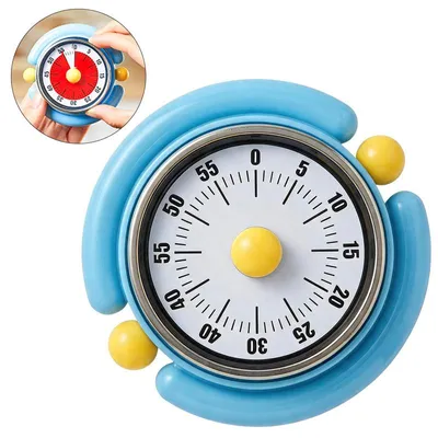 Produktbild von Küchentimer mechanisch ohne Batterie, Magnet Eieruhr 60 Minuten, lauter Countdown Timer für Küche, Lernen, Backen & Pomodoro Technik