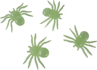 Produktbild von Rubies Spinnen, nachtleuchtend, 4 Stück Halloween/Karneval