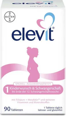 Produktbild von elevit 1 Kinderwunsch & Schwangerschaft Tabletten, 90 St. Tabletten