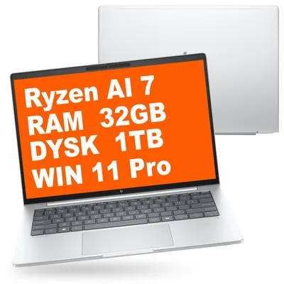 Produktbild von Laptop Biznesowy HP EliteBook 8 G1i 14 / CW6U1U8 / Ryzen AI 7 / 32GB / 1TB / AMD Radeon / WUXGA / Win 11 Pro / Srebrny