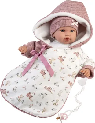 Zdjęcie produktu dla Llorens Lalka płacząca różowa ze śpiworkiem i dźwiękiem 36 cm