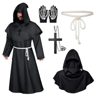 Produktbild von Erwachsenen-Mönchskostüm für Halloween und Karneval