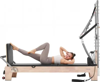 Zdjęcie produktu dla Pilates Reformer Drewniana maszyna do pilatesu Sprzęt do ćwiczeń w domu