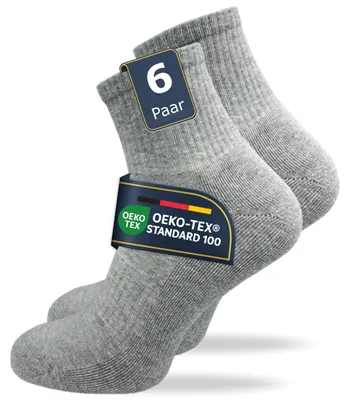 Produktbild von Damen Tennissocken (6 Paar) | Sportsocken aus 80% Baumwolle mit einer gepolstert