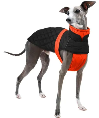 Obrázok produktu pre Zimný kabát pre psa, nepremokavý, fleece, oranžová farba, veľkosť M