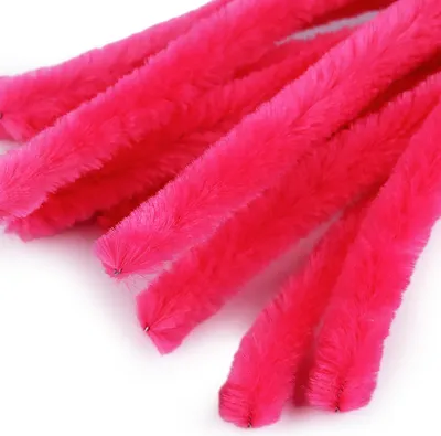 Pfeifenreiniger 20 Stück Chenille-Draht 10mm Länge 30cm Basteldraht Dekodraht Farbwahl pink