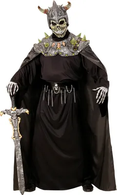 Produktbild von Totenkopf Warlord Maske Mit Schulterpanzer & Umhang
