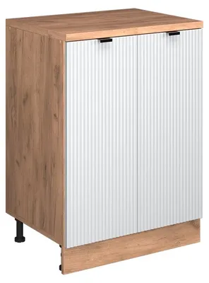 Zdjęcie produktu dla Szafka na poddasze Vicco Rion Białe pofałdowanie 60 x 81.6 cm bez skosu z 2 drzwiami, Model 60824