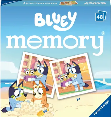 Produktbild von Ravensburger 20934 - mini memory® Bluey, Spieleklassiker für alle Fans der TV-Serie, Merkspiel für 2 - 6 Spieler ab 3 Jahren