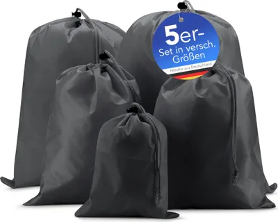 Produktbild von EAZY CASE Koffer Packbeutel Set 5-teilig, Reisebeutel in verschiedenen Größen, Koffer Organizer in Grau