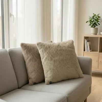 Obrázok produktu pre Sada dvoch vyhrievacích podložiek PJOR – farba taupe – 55 × 55 cm