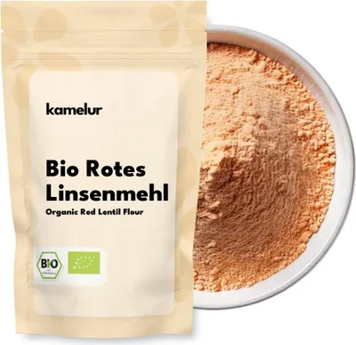 Produktbild von Kamelur® Bio Rotes Linsenmehl 1 kg