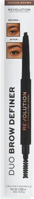 Immagine prodotto di Matita per sopracciglia Revolution Duo Brow Definer Marrone Medio