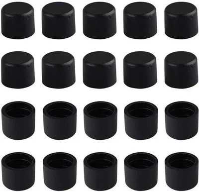 Zdjęcie produktu dla Plastikowa osłona złącza RCA, osłona przeciwpyłowa do wtyczek audio, czarny uchwyt typu „calówka”