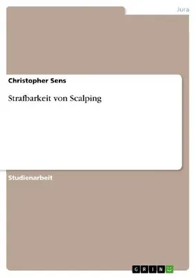 Produktbild von Strafbarkeit von Scalping