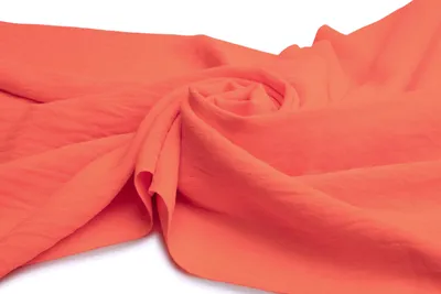 Produktbild von Amerikanischer Krepp, leichter Bekleidungsstoff, Neon orange, 50 x 150 cm