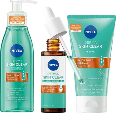 Produktbild von NIVEA DERMA SKIN CLEAR Set Night Routine 3-teilig