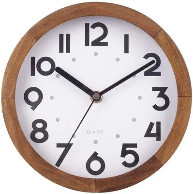 Immagine prodotto di Orologio da parete analogico dal design sobrio, 20 cm, in legno vintage, silenzioso, alimentato a batteria, ideale per soggiorno, cucina, camera da letto, ufficio e bar