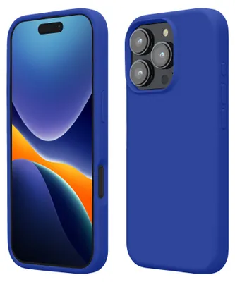 Produktbild von kwmobile Handyhülle für iPhone 16 Pro Max Hülle, für iPhone 16 Pro Max Case - Hülle Silikon - kabelloses Laden - Baltik Blau