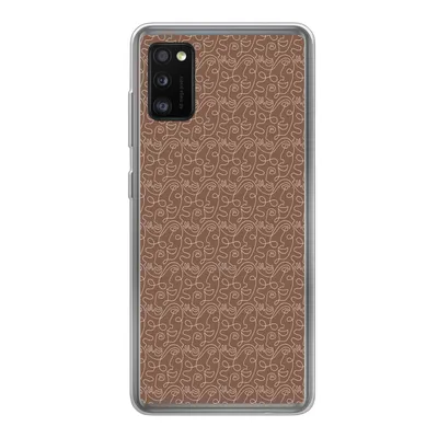 Produktbild von MuchoWow® Handyhülle Schutzhülle Hülle für Samsung Galaxy A41 Gesicht - Muster - Abstrakt Silikon Softcase Handy Hülle - Mobiltelefon