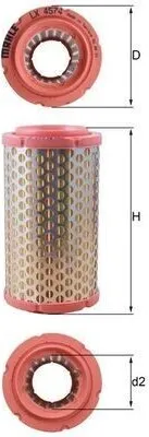 Produktbild von Luftfilter MAHLE LX 4574 für FIAT 500 Limousine Filtereinsatz