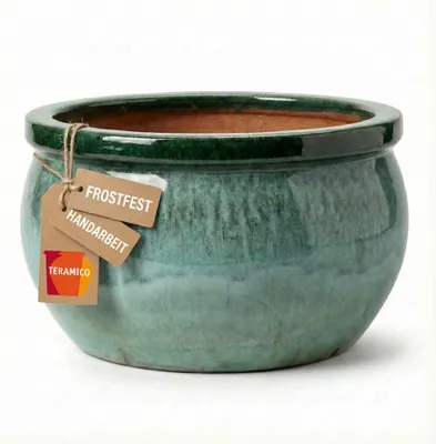 Produktbild von Teramico XXL Pflanzgefäß "Bavaria" Moosgrün Keramik Frostfest Garten Blumenkübel