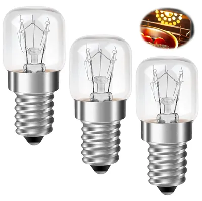 3er-Pack E14 Ofenlampe 25W, hitzebeständig bis 300°C, dimmbar