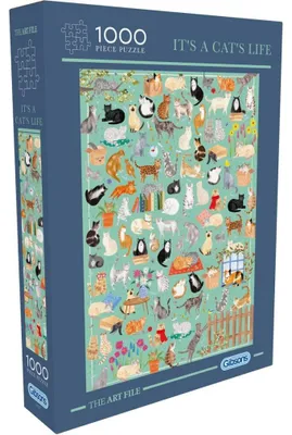 Immagine prodotto di GIBSONS Puzzle - La Collezione d'Arte: "Una Vita da Gatto" - 1000 pezzi (DLC)