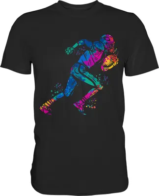 Produktbild von American Football T-Shirt – Black / 4XL