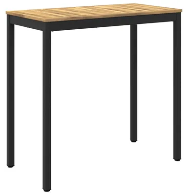 Obrázek produktu pro vidaXL Venkovní barový stůl, bílá a černá barva, rozměry 108,5 x 55 x 105 cm