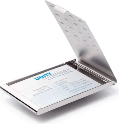 Zdjęcie produktu dla DURABLE Etui na wizytówki BUSINESS CARD BOX CHROME, Srebrny, 244023
