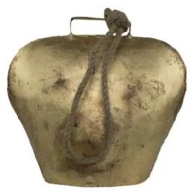 Image de Mars & More : cloche en or, corde, 11 cm