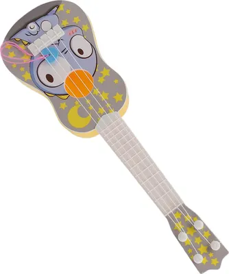 Obrázek produktu pro Simulace ukulele nástroj hračka Cartoon 4 nastavitelné struny přenosná hudební kytara žlutá