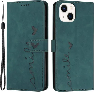 Produktbild von iPhone 14 Hülle - Coverup Smile Klapphülle - Grün
